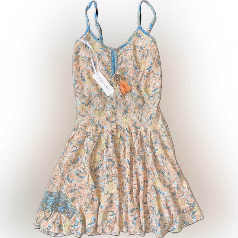 NWT Karma Highway Paisley Mini Dress